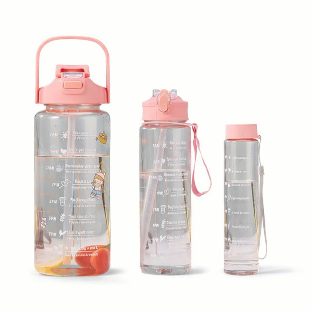 Motivational Water Bottle - (3pcs Set)